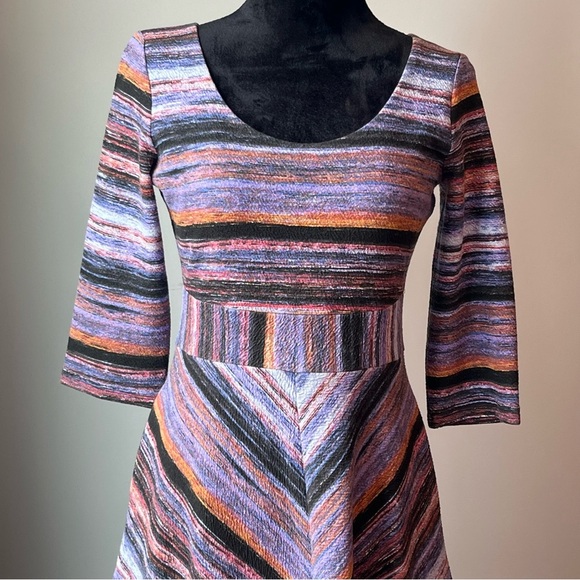 Maeve Kebren Anthropologie Striped Cotton Dress - Picture 2 of 16